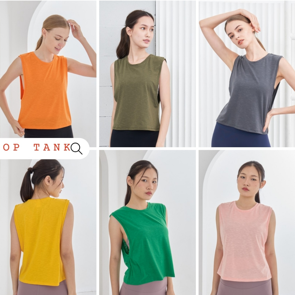 PENNY | Kin Crop Tank เสื้อกล้ามออกกําลังกายผู้หญิง ทรงตัวครอปสั้น แขนเว้า *พร้อมส่งจากไทย ราคา ถูกที่สุด ดีลบีเคเค แกลเลอรีภาพที่ 2