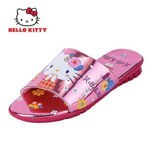 Hello Kitty รองเท้าแตะคิตตี้แบบสวมลายน่ารัก น้ำหนักเบา(ไม่เสริมส้น) รองเท้าน่ารัก รุ่นKTL-569