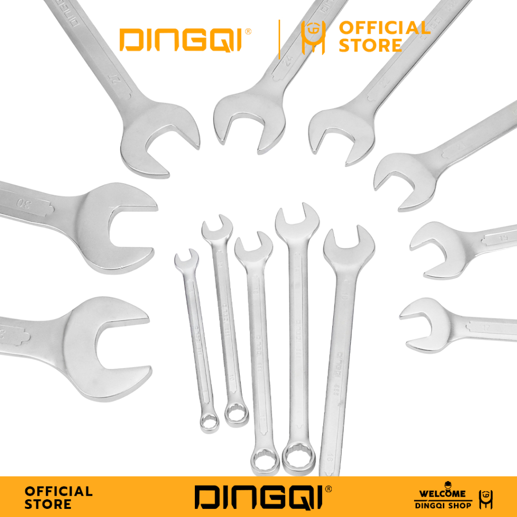 DINGQI ประแจแหวนข้าง ปากตาย 8mm.-32mm. รุ่น 11008-11032