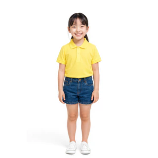 เสื้อโปโล แขนสั้น เด็กชาย-เด็กหญิง ผ้าจูติ 14 สี อายุ 8-14 ปี Polo Shirt for Kids - Boys and Girls