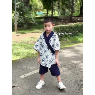 ชุดยูกาตะเด็ก เซ็ตเสื้อ+กางเกง(มีไซส์เด็ก1-12ปี)ใส่ได้ทั้งเด็กผู้ชาย/เด็กผู้หญิง