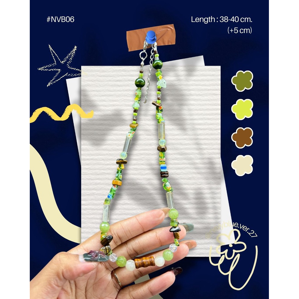 สร้อยคอ #NVB06 ✨💚🤎🤍💚🤎🤍✨✨