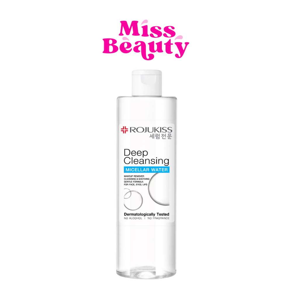 (ขวด) Rojukiss Deep Cleansing Micellar Water โรจูคิส ดีพ คลีนซิ่ง ไมเซล่า วอเตอร์ 400 มล.