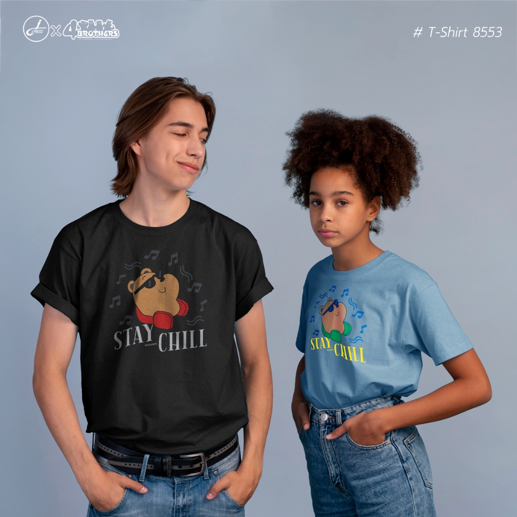 J.Press เสื้อยืดคอกลม แขนสั้น พิมพ์ลายการ์ตูน (J.Press X Tiga) No.8553 บรรจุ 1 ตัว/แพ็ค