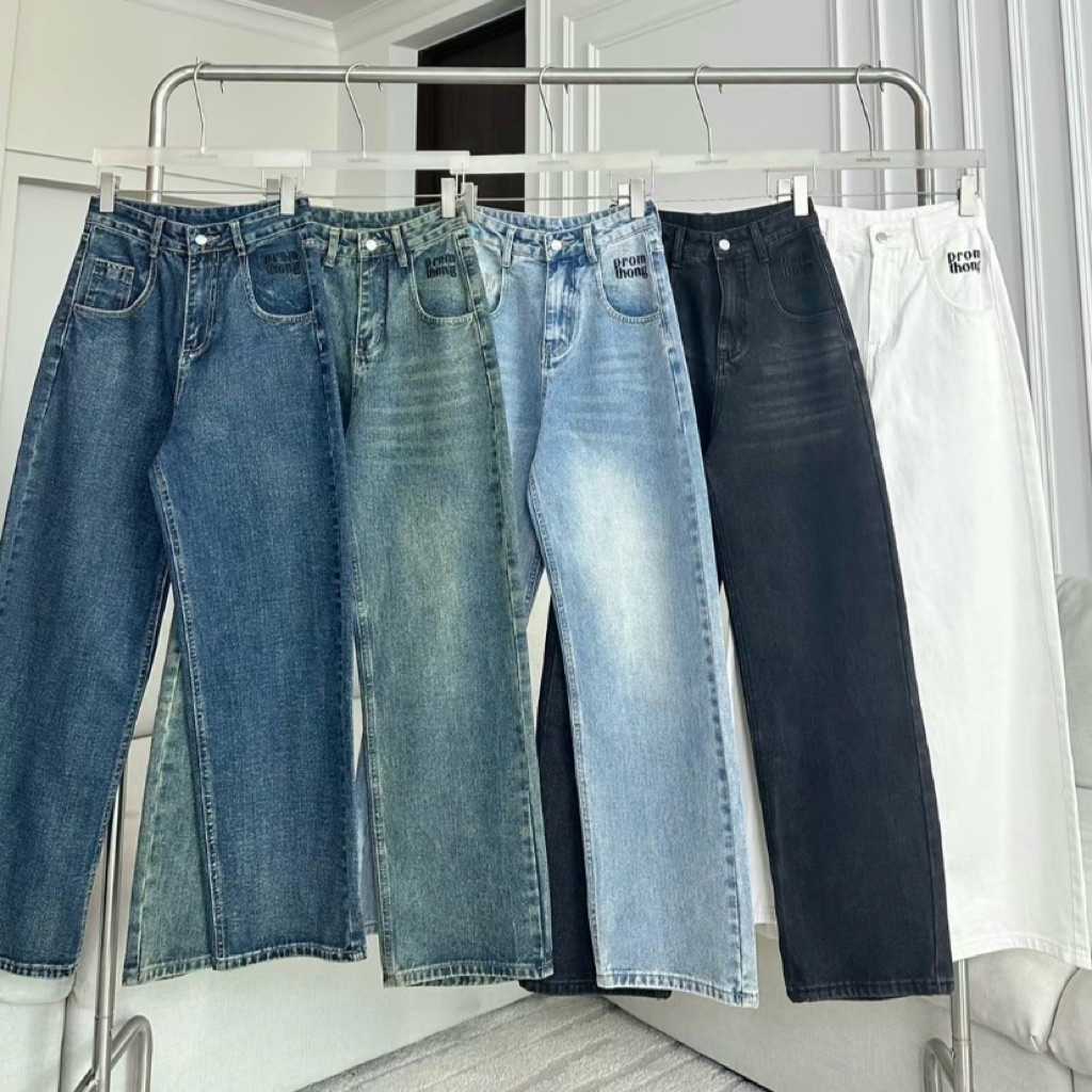 ส่งต่อกางเกงยีนส์ promthong สีดำฟอก ไซส์ L (promthong PT30162)