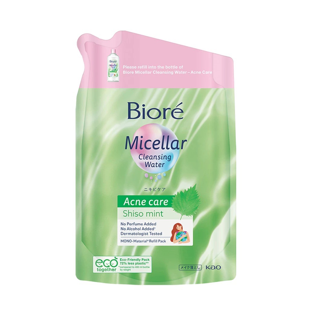 ลดเพิ่ม 30% 🔥 Biore Cleansing Water Refill  บิโอเร ไมเซล่า คลีนซิ่ง วอเตอร์ แอคเน่ แคร์  ขนาด 330 มล