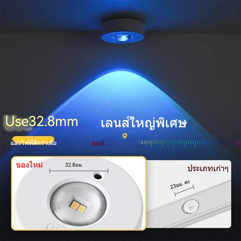 nice โคมไฟLED 13สี ไฟตู้ RGB ไฟติดผนัง ไฟแต่งห้อง ไร้สาย สําหรับตกแต่งตู้เสื้อผ้า TYPE-C ชาร์จUSB 1/3ชิ้น - รูปที่ 5