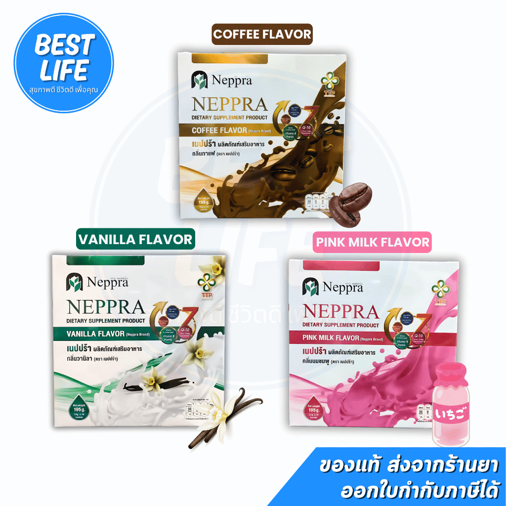 Neppra โปรตีนไข่ขาว อาหารผู้ป่วยไต เนปปร้า (กล่องละ 15ซอง)