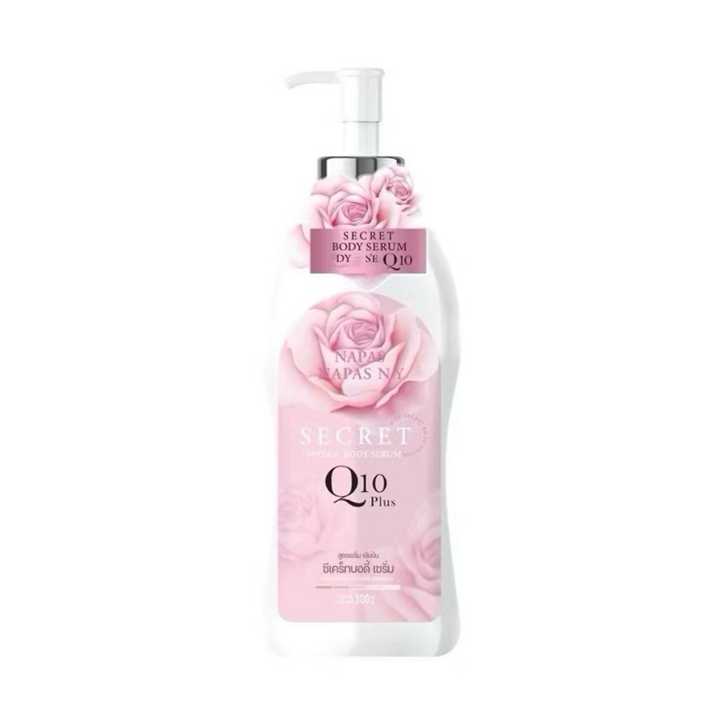 [ซื้อในไลฟ์ลด50%ของแท้]นภัสซีเคร็ท นมหอม มิ้ลค์ เซรั่ม Q10 PLUS โลชั่นคิวเท็น พลัส ขนาด 300 ml.