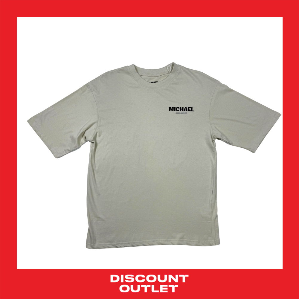 Discount Outlet เสื้อยืดแขนสั้นคอกลมผู้ชาย ผ้าคอตต้อน 100%