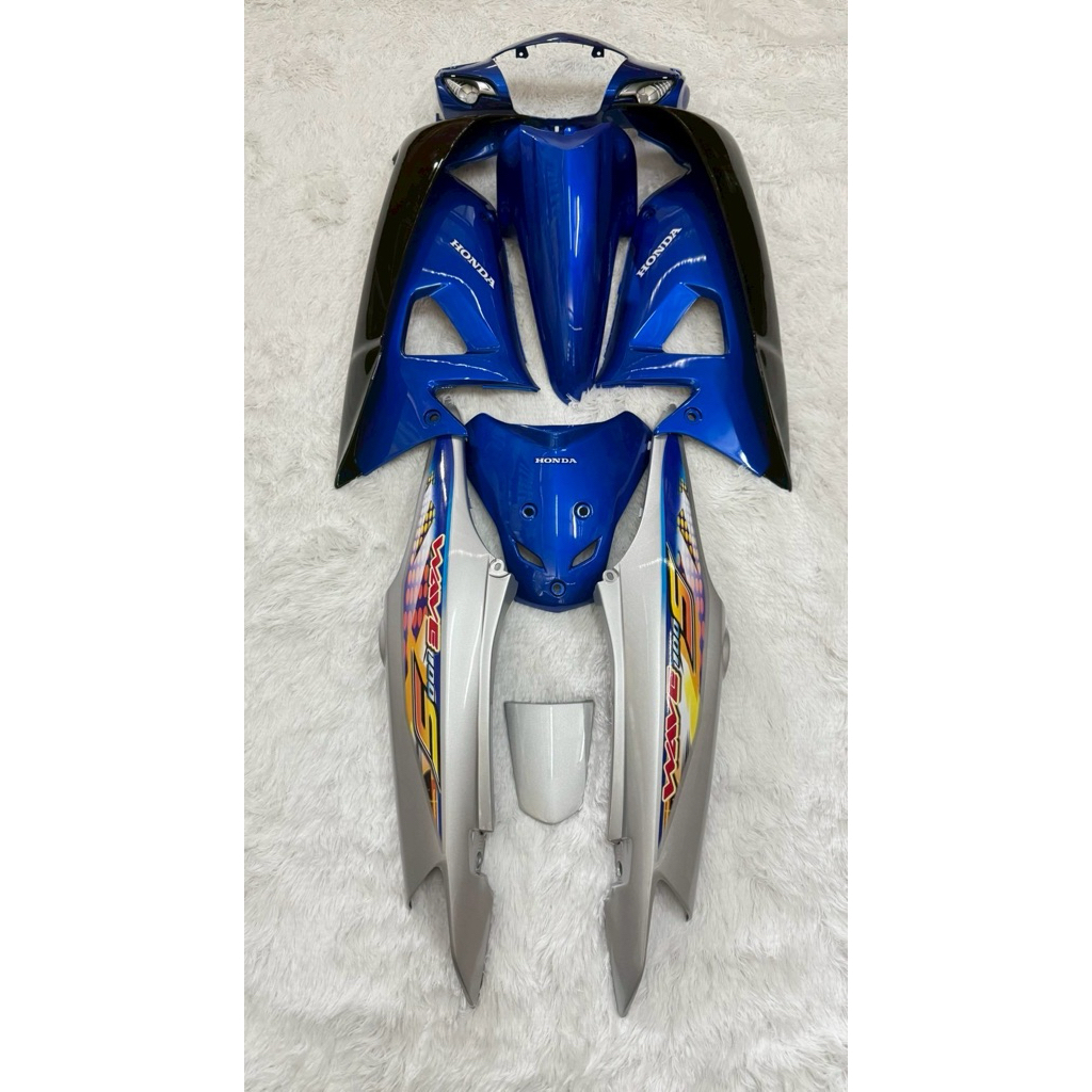 ชุดสีเวฟ100S Ubox (05) ตัวใหม่ สีน้ำเงินเทา มีดิสหน้า เต็มคัน