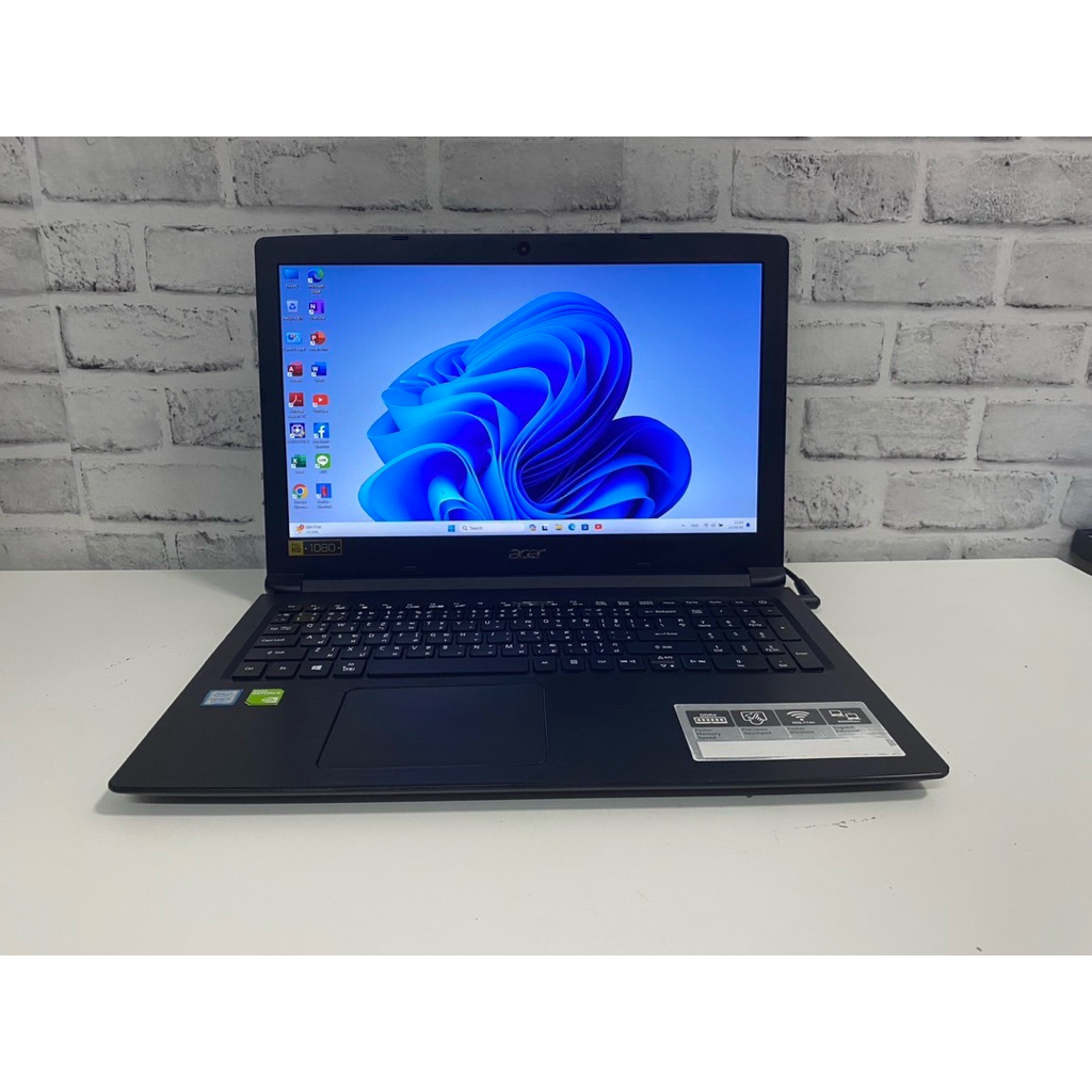 โน๊ตบุ๊คมือสอง / Acer Aspire 3/I5 Gen8/M.2 512gb+HHD 500gb/Nvidia GeForce MX130/แรม8/แบตใหม่/สินค้าม