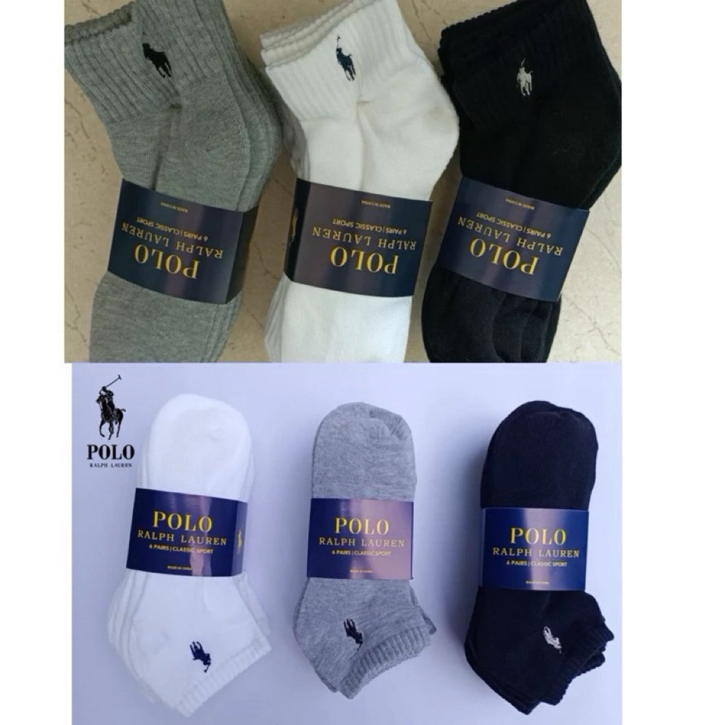‼️พร้อมส่ง‼️ ถุงเท้า P0L0  1เซ็ท มี6คู่ ใส่ได้ตั้งแต่ไซส์ 38-44 เนื้อผ้านุ่มมากก
