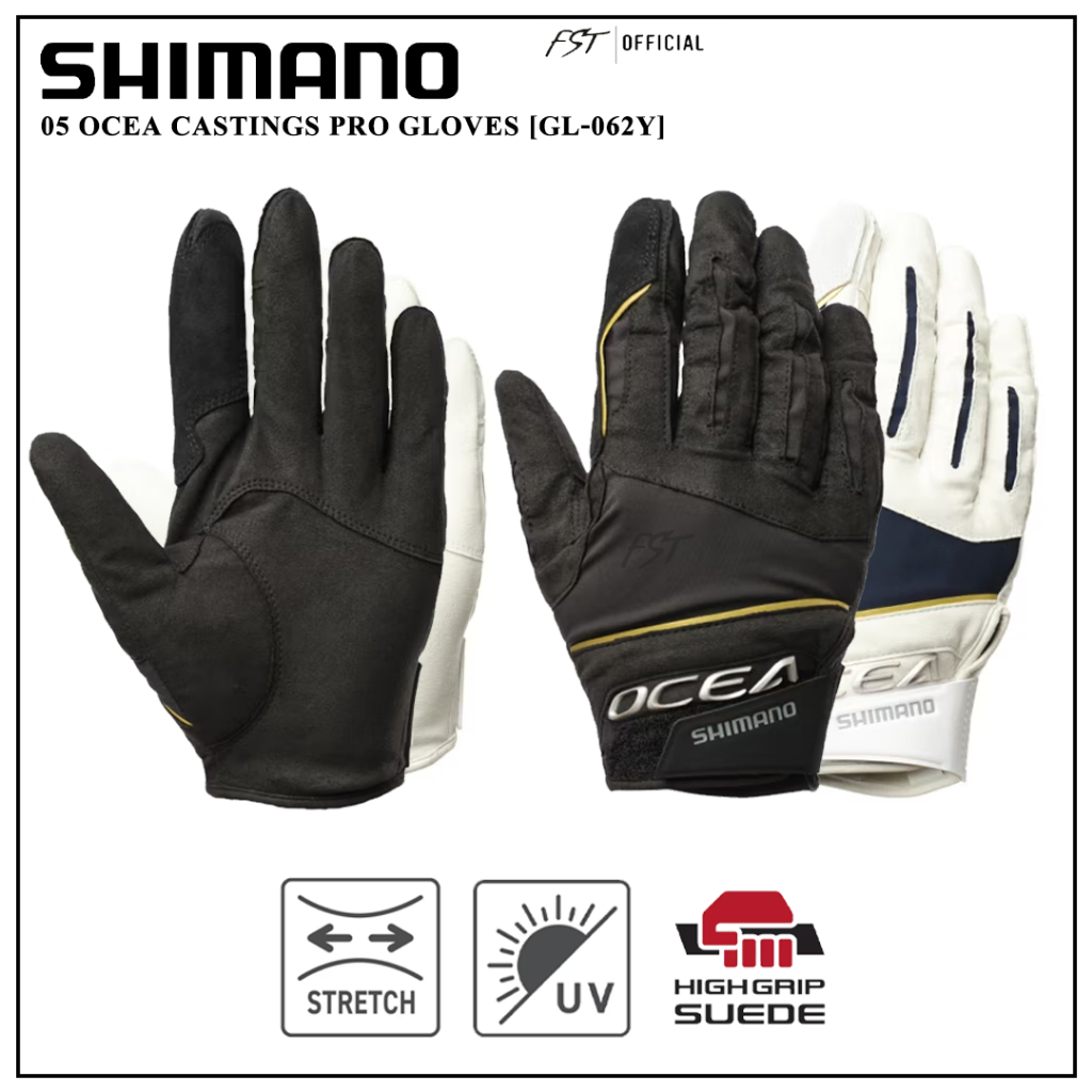 ถุงมือตกปลาตัวท๊อป Shimano - 05 Ocea Casting Pro Gloves [GL-062Y]