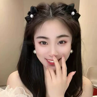 ที่หนีบผมโบว์ประดับไข่มุกกลม2ด้าน ริบบิ้น กิ๊บผมน่ารัก ผ้ามีคุณภาพ สงกรานต์ งานแต่ง งานบวช รับปริญญา