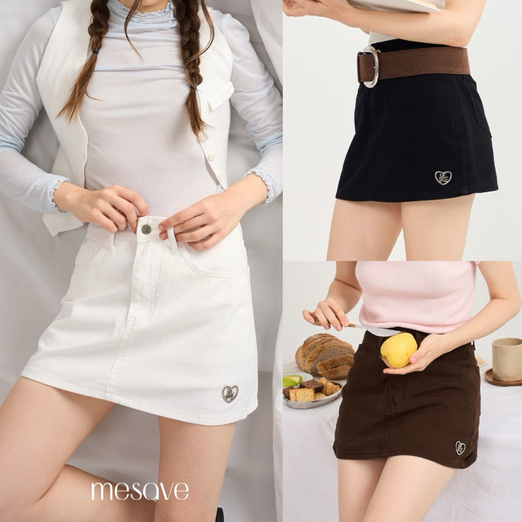 Jennie Denim Skirt กระโปรงยีนส์เอวสูง รุ่น SK05 - Mesave