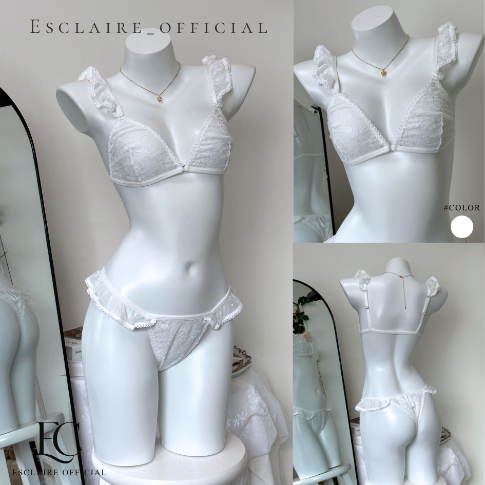 「✦ Esclaire.Official ✦」🇹🇭 พร้อมส่งในไทย ส่งด่วน 𝑺𝒏𝒐𝒘 𝑨𝒏𝒈𝒆𝒍 ชุดชั้นในลูกไม้ ชั้นในซีทรู ชุดชั้นในผู้หญิง ชุดนอนไม่ได้นอน