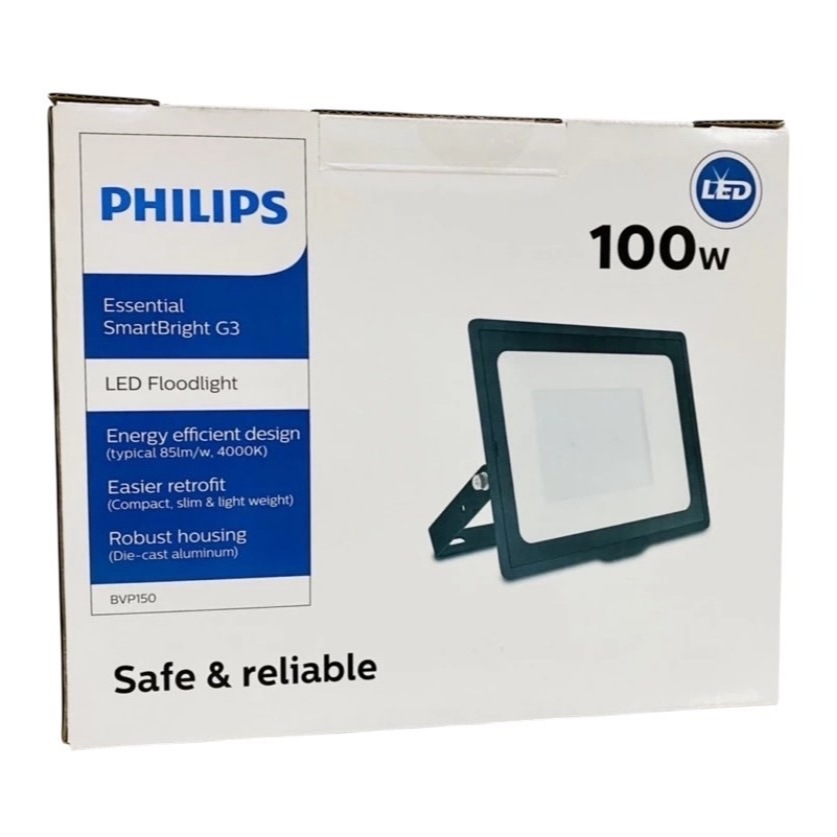 Philips โคมสปอร์ตไลท์ โคมไฟ LED แอลอีดี ฟิลิปส์ LED Floodlight BVP150 100W 220V มีแสงขาว และ แสงวอมไวท์ ของแท้จากฟิลิปส์