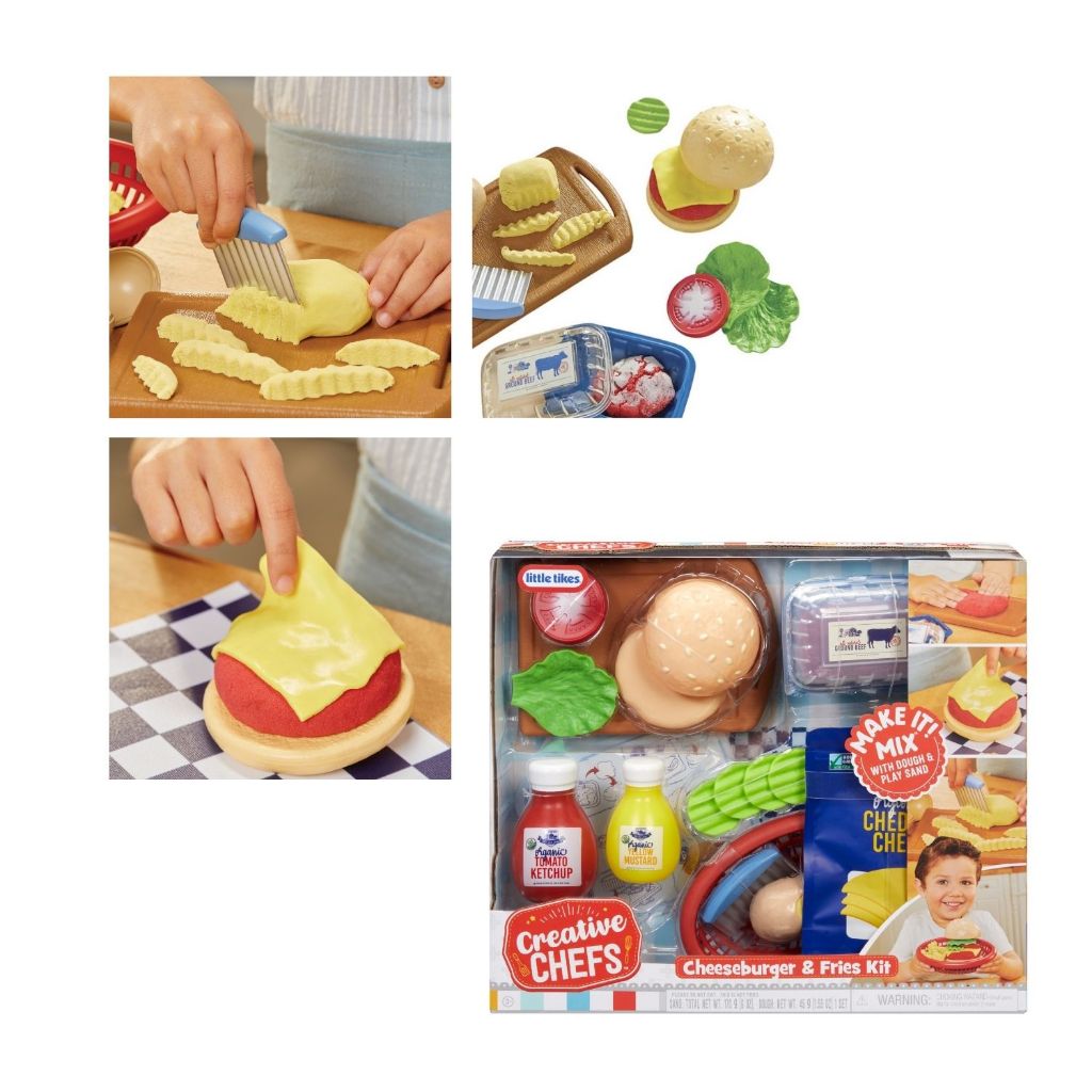 ของแท้ Little Tikes - Creative Chefs Cheeseburger/Fries ชุดบทบาทสมมุติเชฟชีสเบอร์เกอร์/ฟราย รหัส LLC643194
