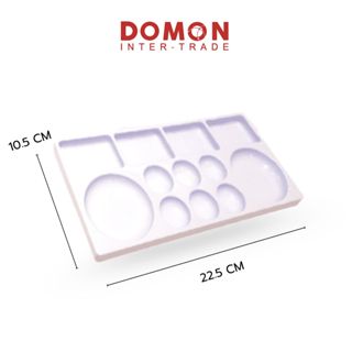 จานสีสี่เหลี่ยม พลาสติกสีขาว 11/12/16 หลุม แข็งแรงทนทาน หลุม…