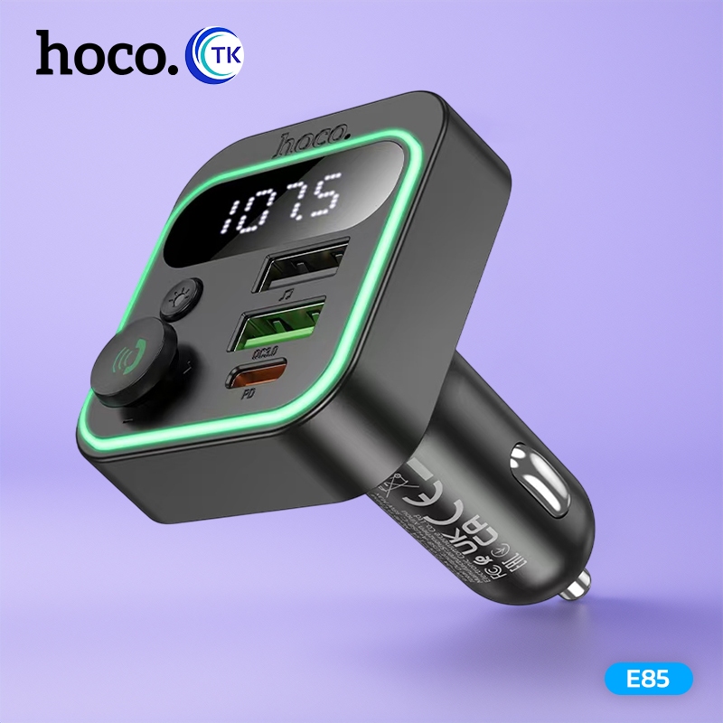 บลูทูธในรถยนต์ HOCO E85 บลูทูธพร้อมหัวชาร์จ Car Charger FM Bluetooth 5.4 ชาร์จเร็ว PD20W+QC3.0 - รูปที่ 5