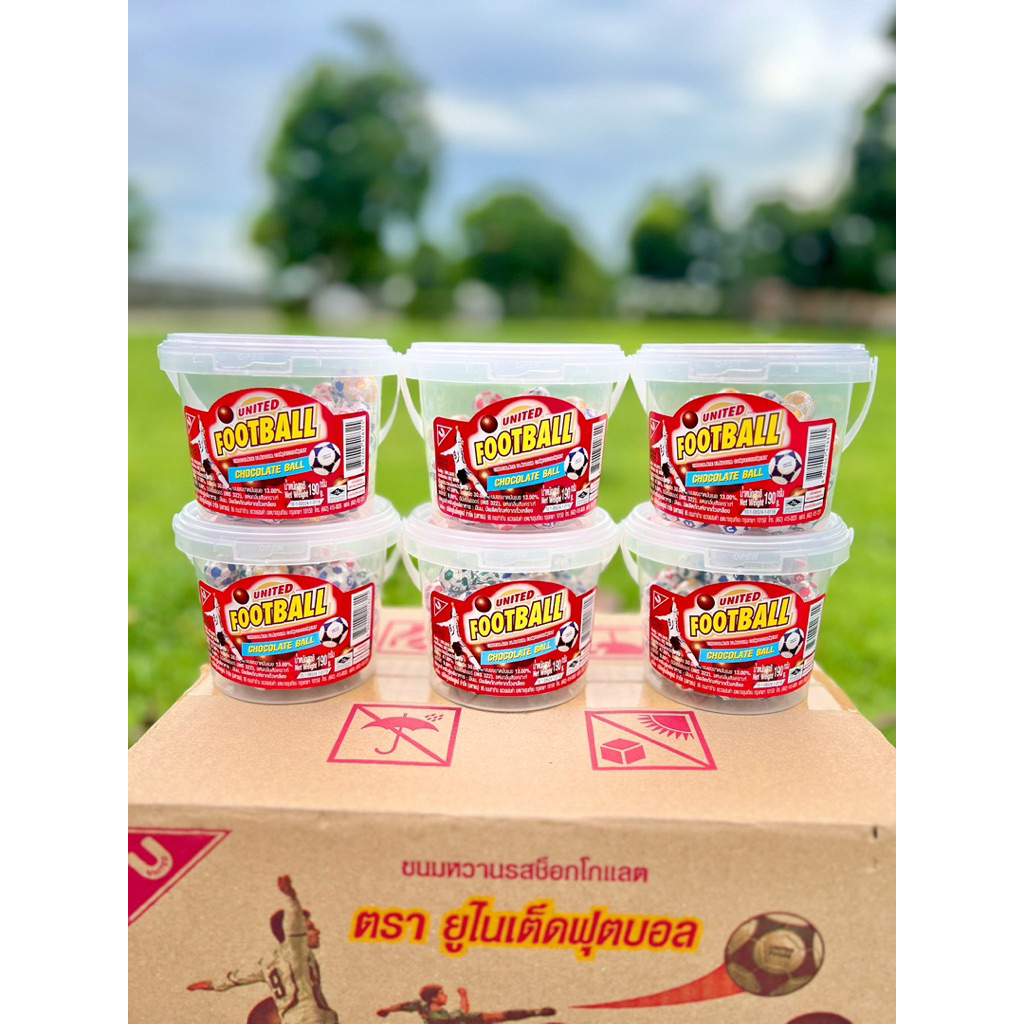 (ยกลัง12ถัง) UNITED FOODBALL ช็อกโกแลตฟุตบอล ยูไนเต็ด  (รุ่นถัง) น้ำหนัก 190 กรัม/60เม็ด - รูปที่ 2