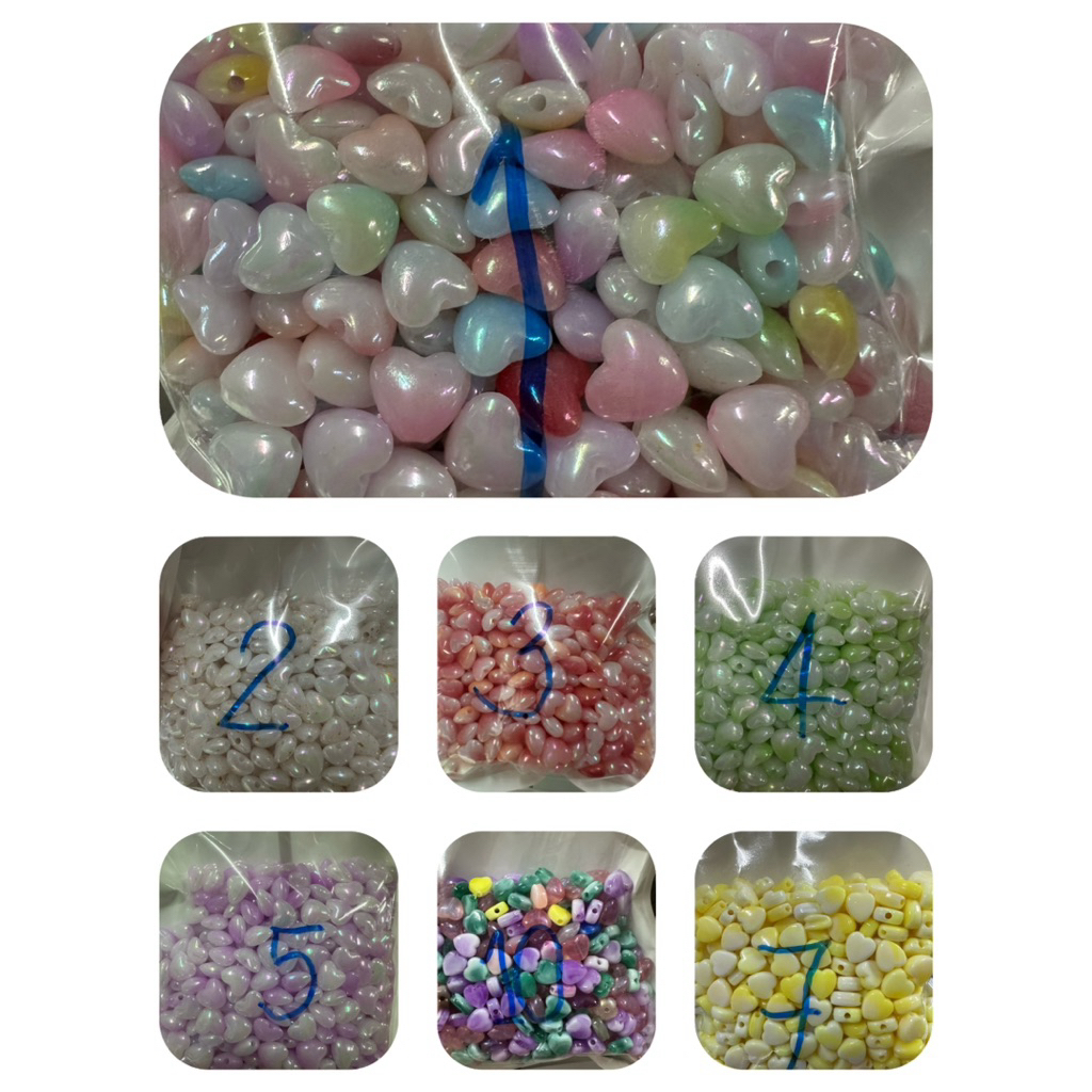 หัวใจขนาด10มิล ถุง 100กรัม สินค้าDIY