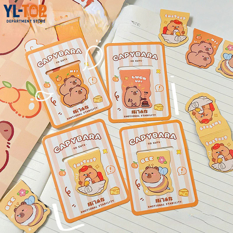 ที่คั่นหนังสือแม่เหล็ก - ลวดลาย Capibala ของจริง - น่ารัก ที่หนีบหนังสือ G3506