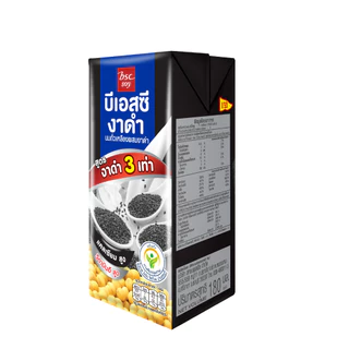 [แพ็ก 3 กล่อง] BSC SOY นมถั่วเหลือง สูตรงาดำ 3 เท่า 180ml.