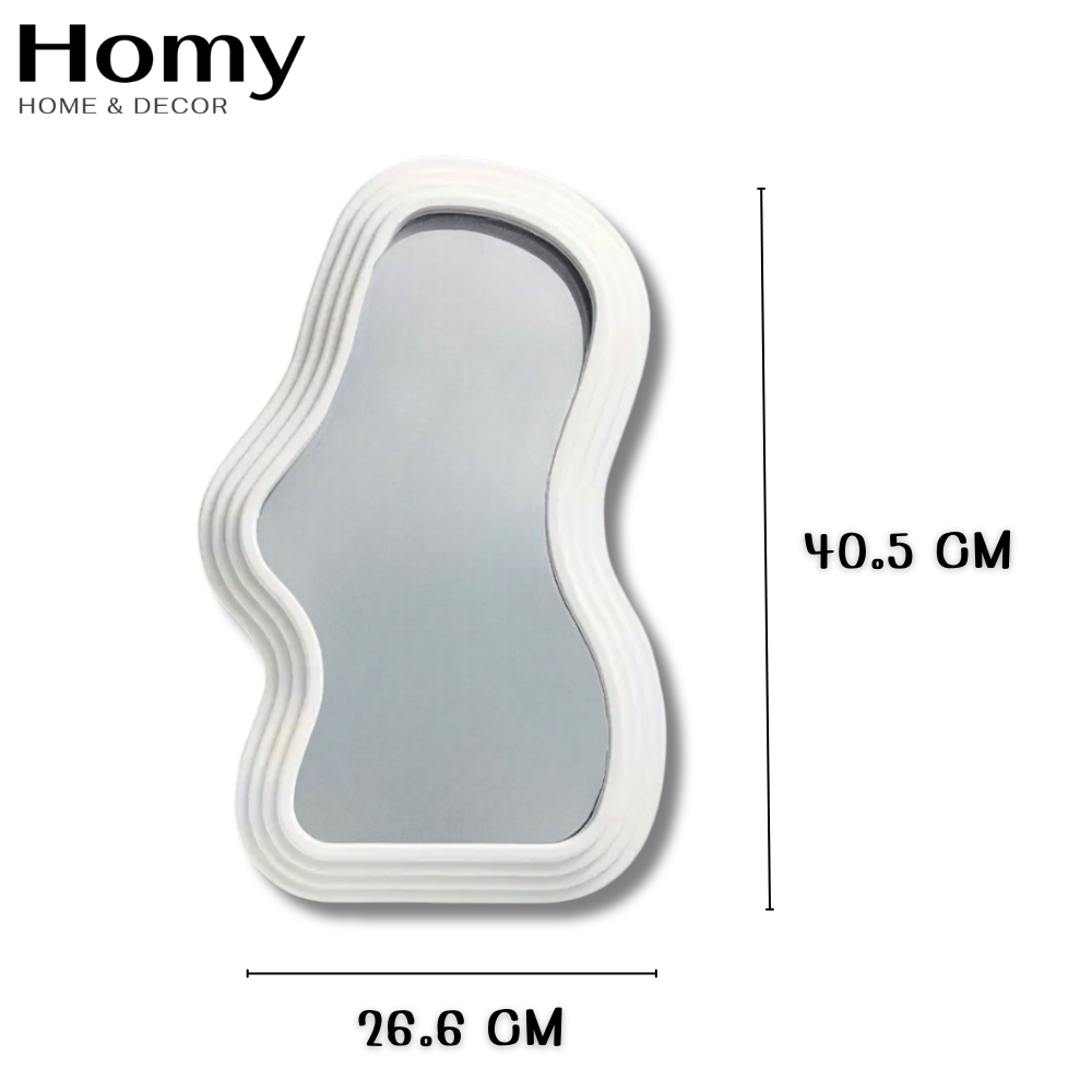 Homy กระจกแต่งหน้า กระจกแต่งห้อง แขวนผนัง ดีไซนเรียบง่าย มินิมอล แต่งบ้าน - รูปที่ 4