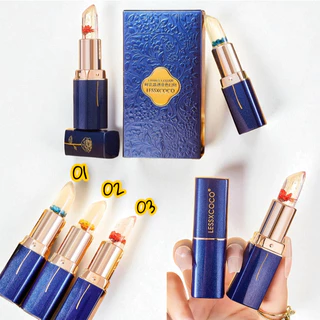 ลิปสติก Lip Lessxcoco ลิป นางฟ้า เปลียนสีแท่งเเบบใสๆ ลายดอกไม้ กันน้ำ ชุ่มชื้น ติดทนนาน