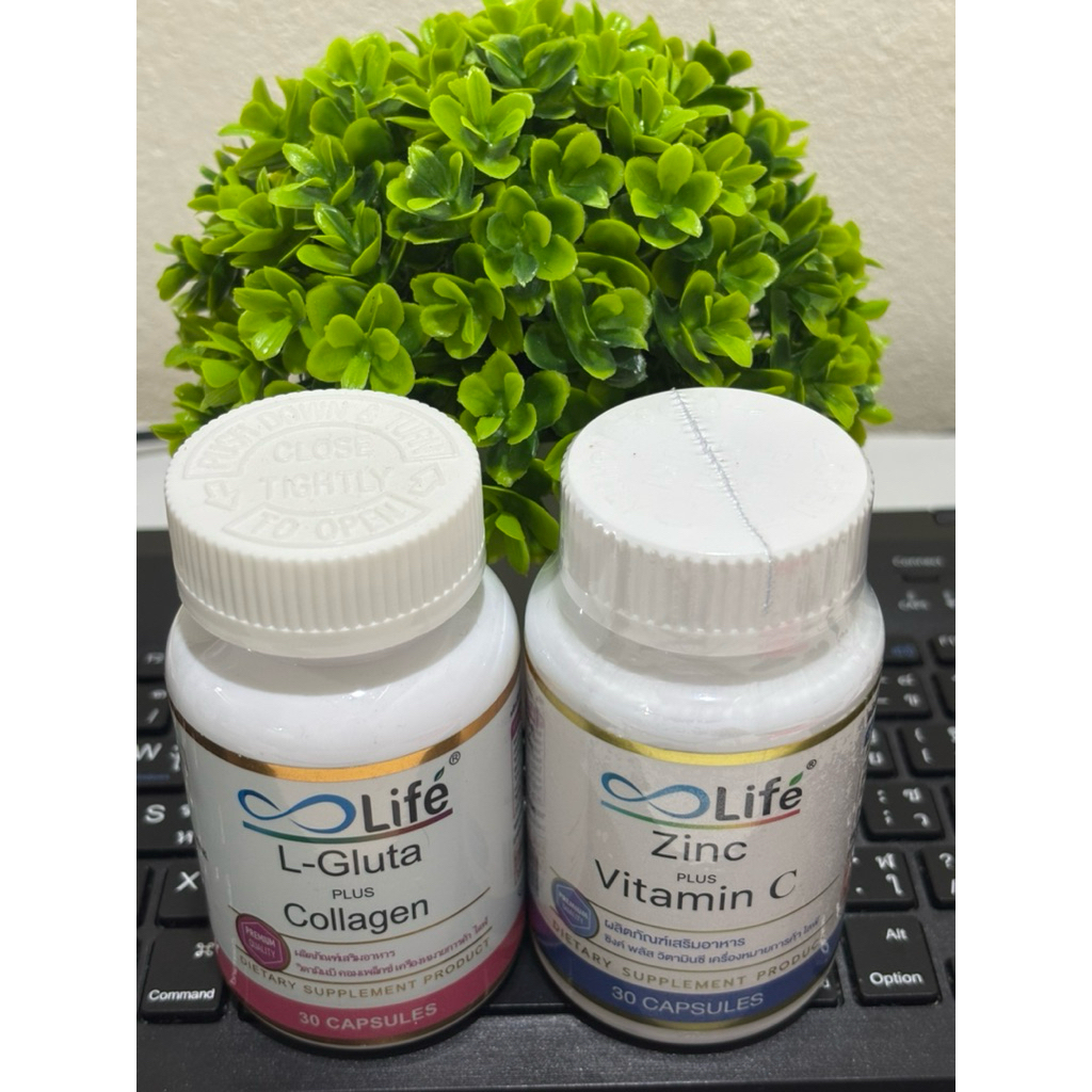 เซตหน้าใสไร้สิว  Life L-Gluta Plus Collagen+ life zinc plus vitamin c