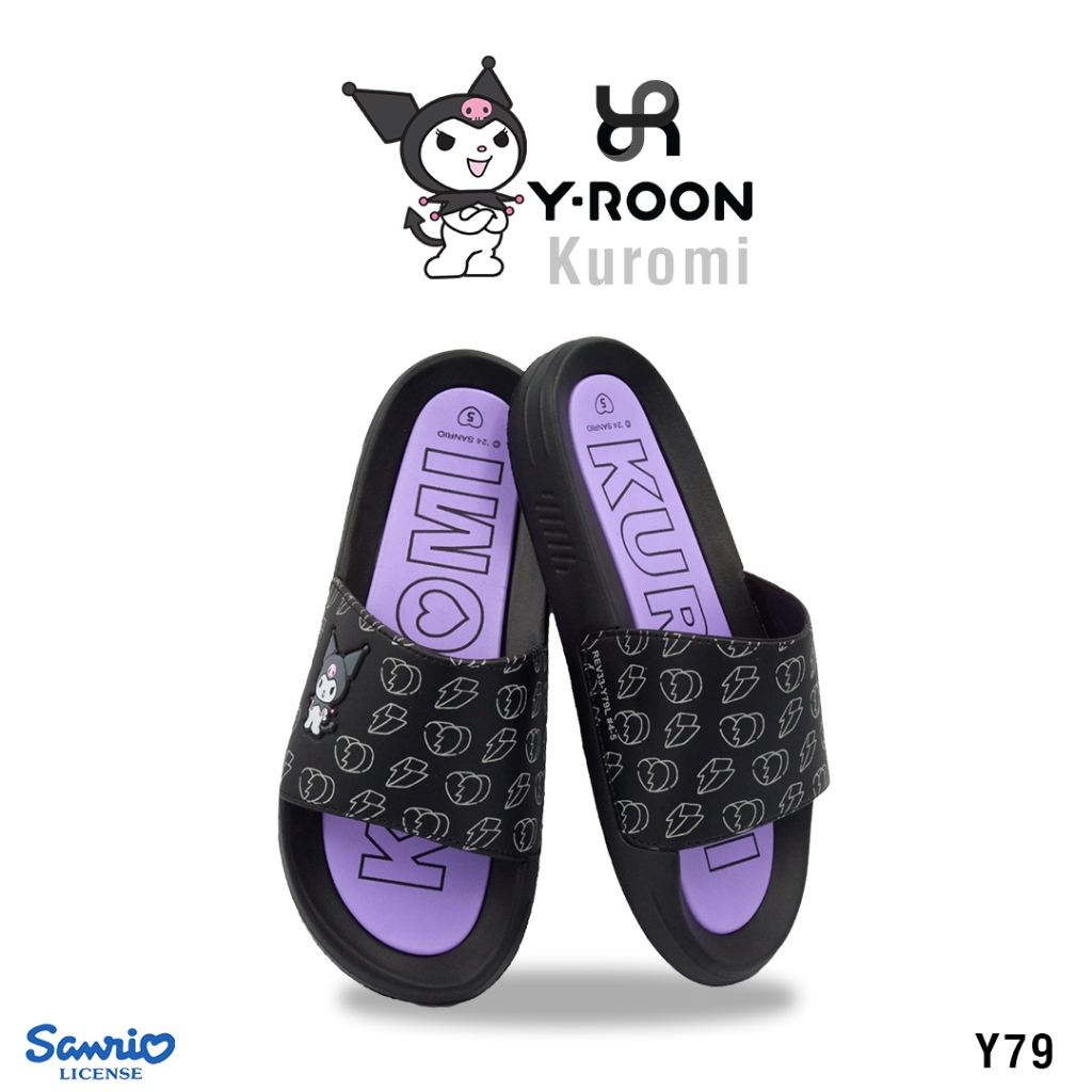 รองเท้าแตะ Y-Roon X Kuromi (Y79) ลิขสิทธิ์แท้แน่นอน