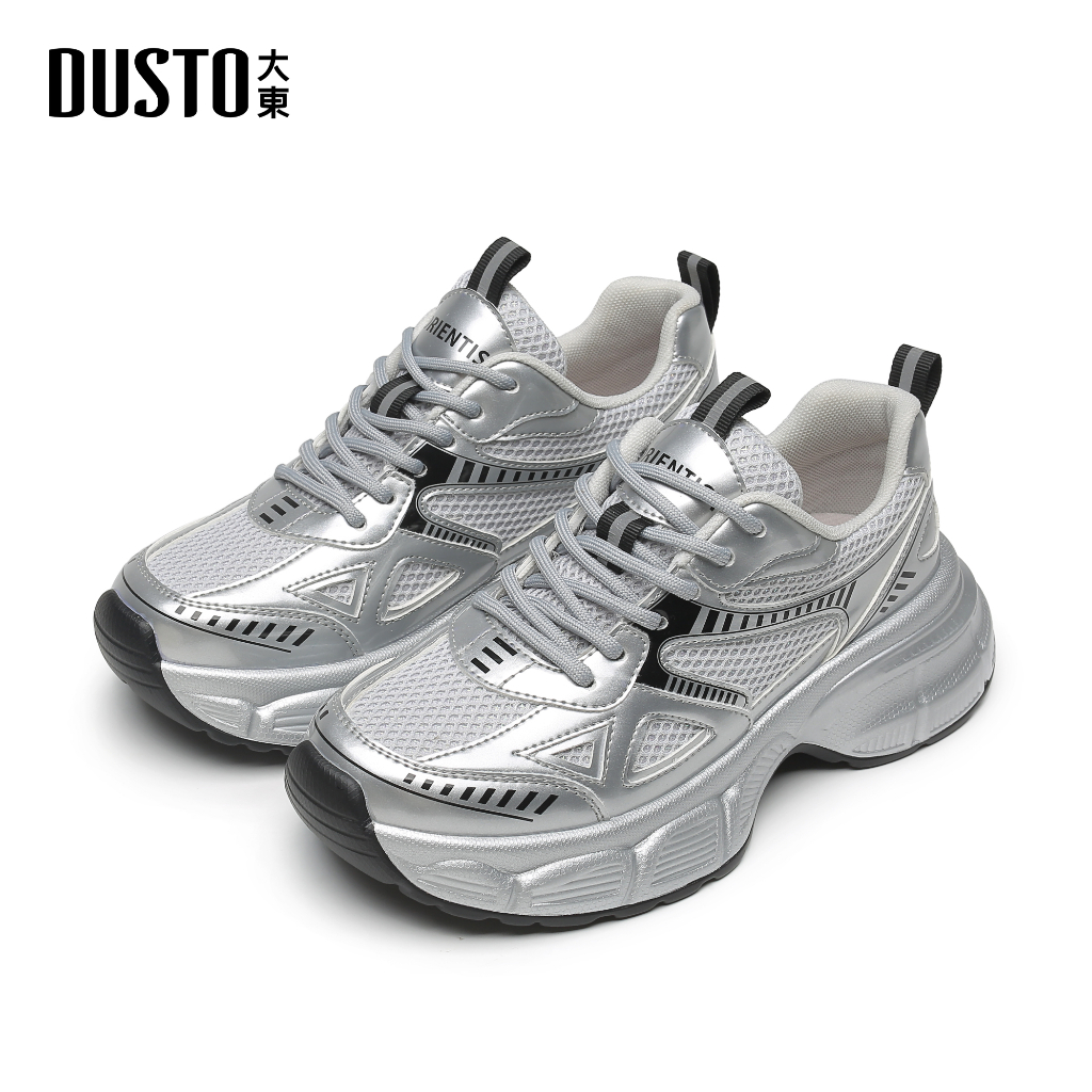 DUSTO รองเท้าผ้าใบแฟชั่น ดีไซน์สปอร์ตชิค พื้นหนาใส่สบาย ระบายอากาศดี แมทช์ได้ทุกลุคทั้งเท่และชิลล์ในคู่เดียว