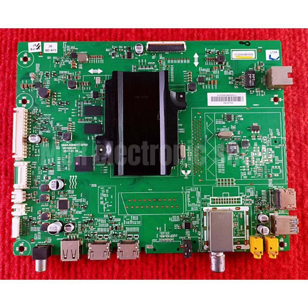 เมนบอร์ดทีวี TOSHIBA รุ่น 49U6750VT, 55U6750VT พาสบอร์ด 5844-A9M01T-0P00
