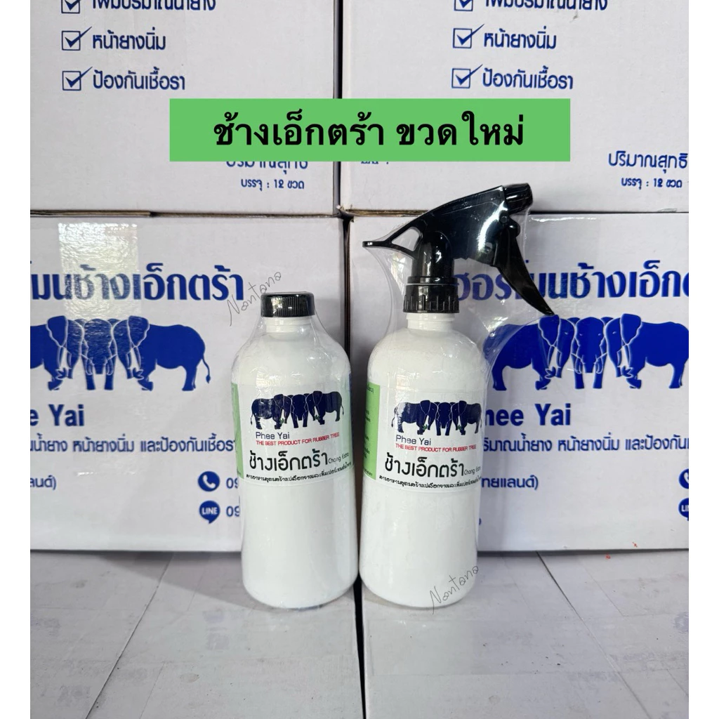 ช้างเอ็กตร้า ฮอร์โมนสำหรับยางพารา สูตรสร้างเปลือกยางและเพิ่มเปอร์เซ็นต์น้ำยาง