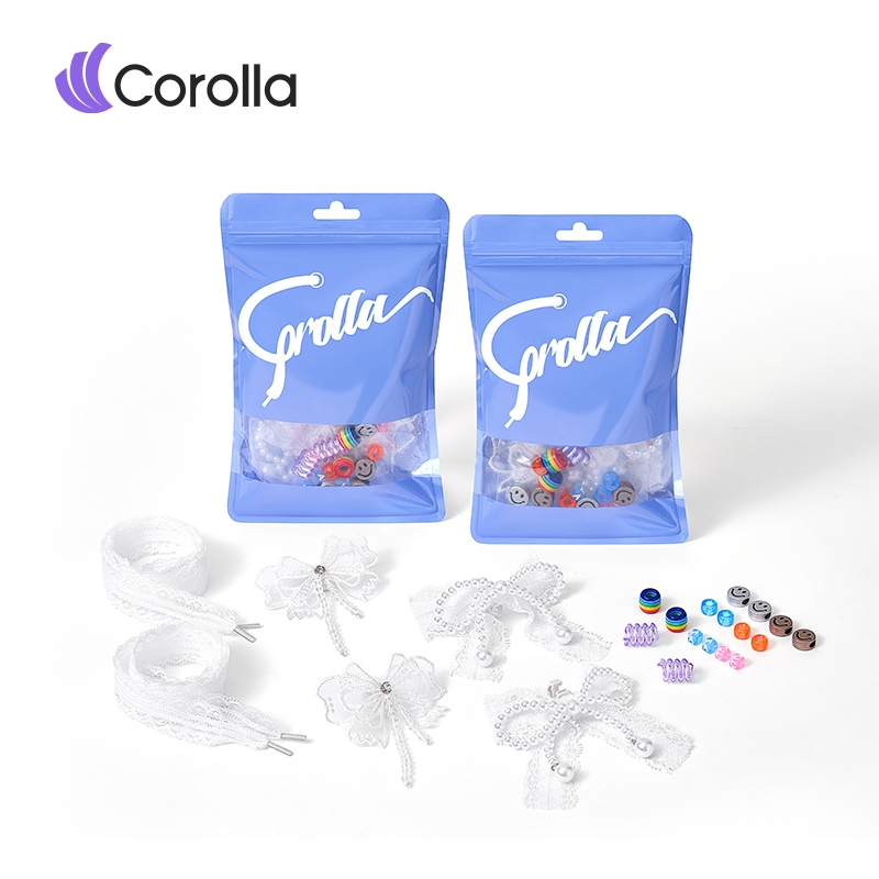 Corolla shoes DIY Laces ตัวติดรองเท้า แฟชั่น น่ารัก ใช้ตกแต่งรองเท้าผ้าใบ เชือกรองเท้า ดีไซน์เก๋ ไม่