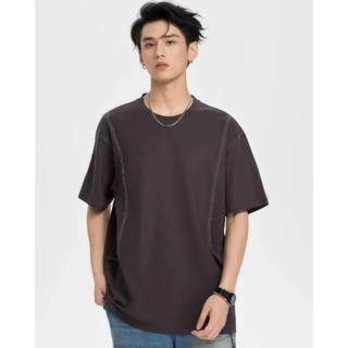 B&R แขนสั้นผู้ชาย Men's Short Sleeve การออกแบบเส้นไหล่ หลวมใส่สบาย แฟชั่นยอดนิยม