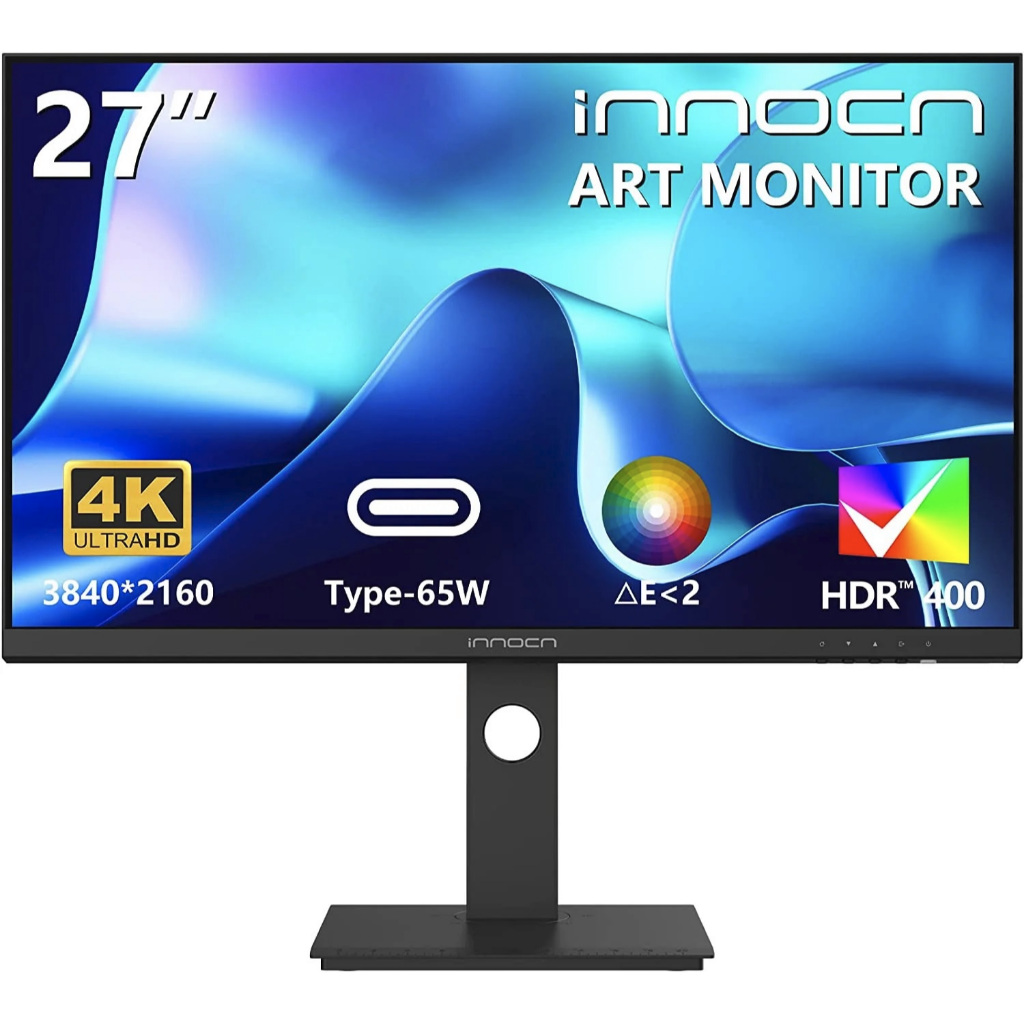 INNOCN 27" จอคอม 4k Monitor UHD 3840x2160 16:9 IPS-ADS 60Hz, HDR400, ∆E＜1, DCI-P3 115%, AdobeRGB 112