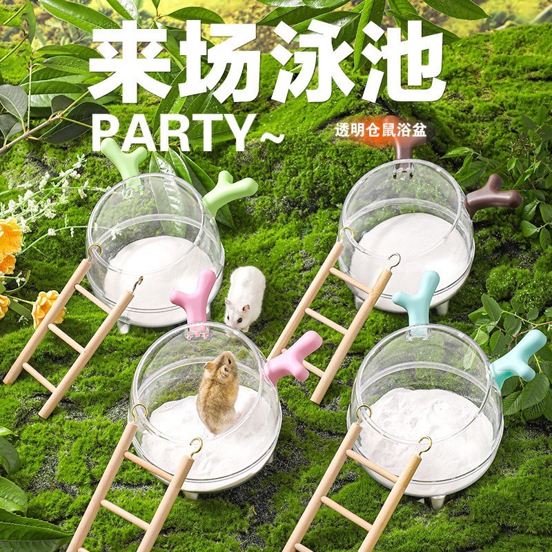 พร้อมส่ง ห้องน้ำหนูแฮมเตอร์ ความจุขนาดใหญ่ ทำความสะอาดง่าย กล่องทรายปัสสาวะ พลาสติก สําหรับหนูแฮมสเตอร์