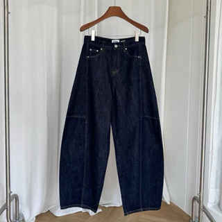 BY0260 BARREL JEANS ผ้ายีนส์แท้ใส่สบายทรงเป้ะ benly co