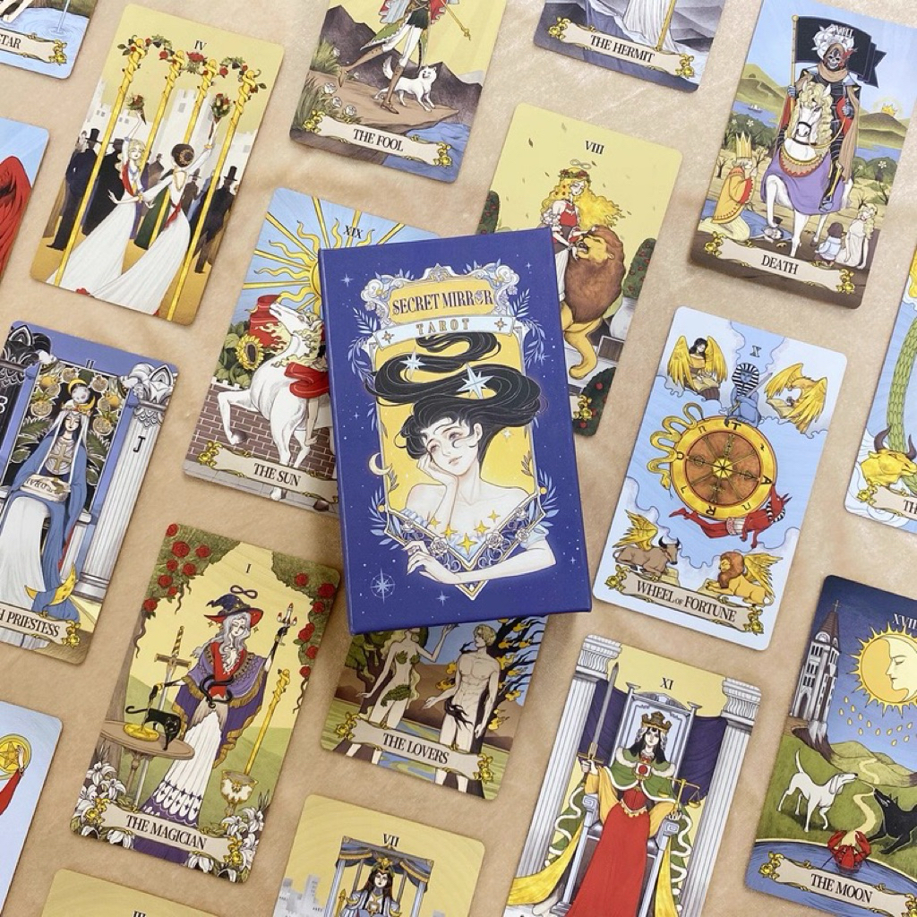 🔮ไพ่ทาโรต์ลิขสิทธิ์แท้ 💯 ไพ่แห่งกระจกวิเศษ【Original Authenticรุ่นSecret Mirror Tarot – Color Version 🔮