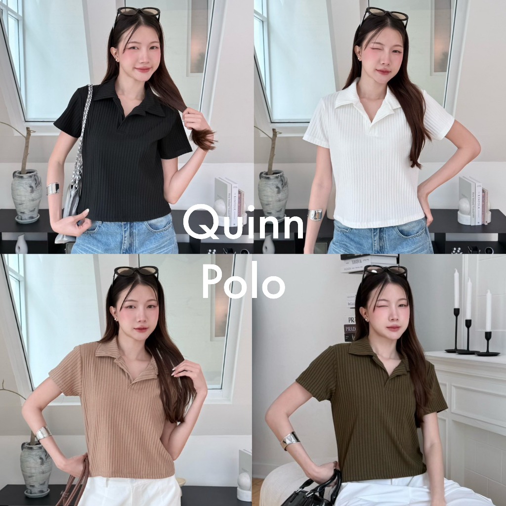 88story.th - Quinn polo พร้อมส่ง เสื้อคอปกผ้าร่อง ผ้าหนาอย่างดีไม่ต้องรีดอยู่ทรงสวยยับยาก หน้าผ้าอก 