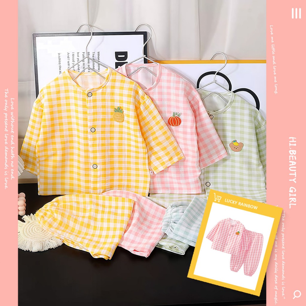 เสื้อผ้าเด็ก ชุดนอนเด็ก ผ้านิ่มใส่สบาย ชุดนอนเด็กผู้ชาย ผู้หญิง แฟชั่นยอดนิยม ราคาถูก 6 เดือน-7 ปี