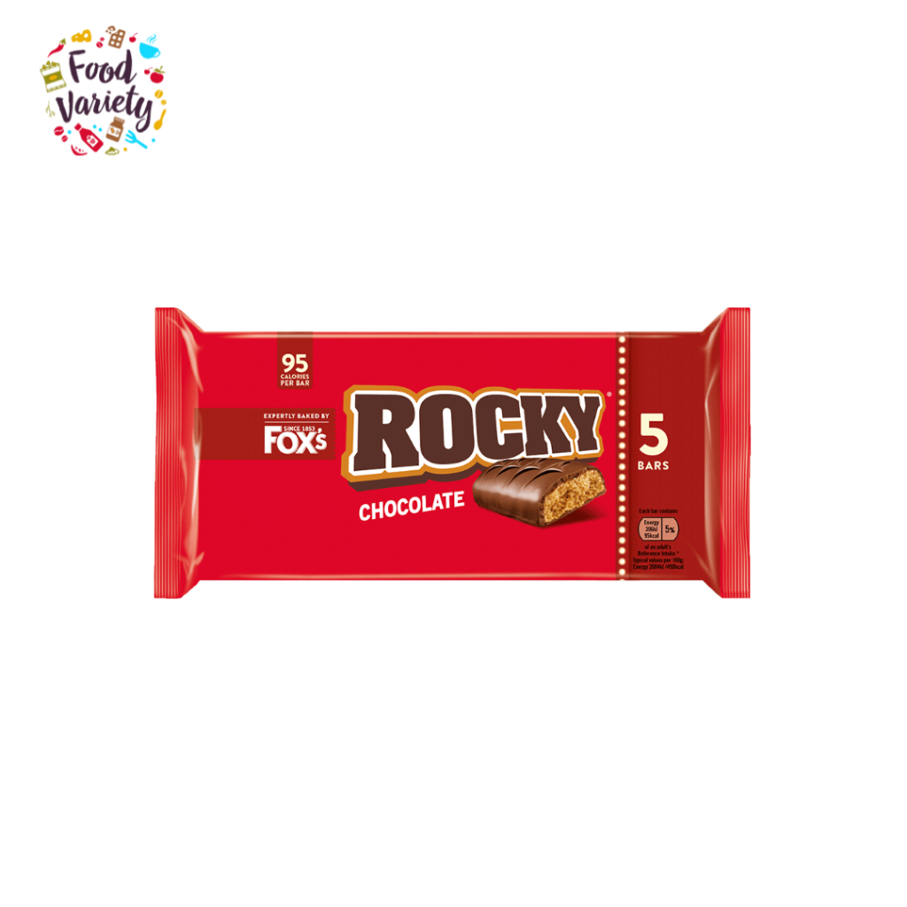 [BestBefore-22Nov2025] Fox's 5 Rocky Chocolate Biscuit Bars 95g ฟ็อกซ์ ร็อคกี้ บิสกิตช็อกโกแลต 5 แท่