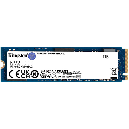 Kingston 1TB NV2 NVMe PCIe Gen 4x4 SSD M.2 2280 (SNV2S/1000G)