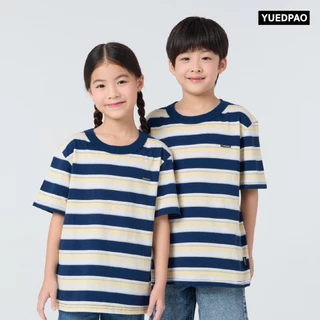Yuedpao Kids Oversized Striped (สีใหม่) เสื้อเด็ก เสื้อสีพื้น ผ้าหนายับยากรีดง่าย ดีไซน์คลาสสิค เสื้อยืดเปล่า
