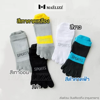 Maelizz 3คู่ ถุงเท้าวิ่ง ถุงเท้านิ้ว ถุงเท้ากีฬา สำหรับเท้า 38-43 ถุงเท้าแยกนิ้ว