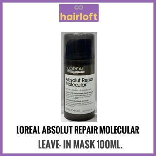 Loreal Absolute ลอรีอัล ลีฟอิน บำรุงผมเสียรุนแรง Loreal ABSOLUT REPAIR MOLECULAR LEAVE-IN MASK 100ML ผมแห้งมาก