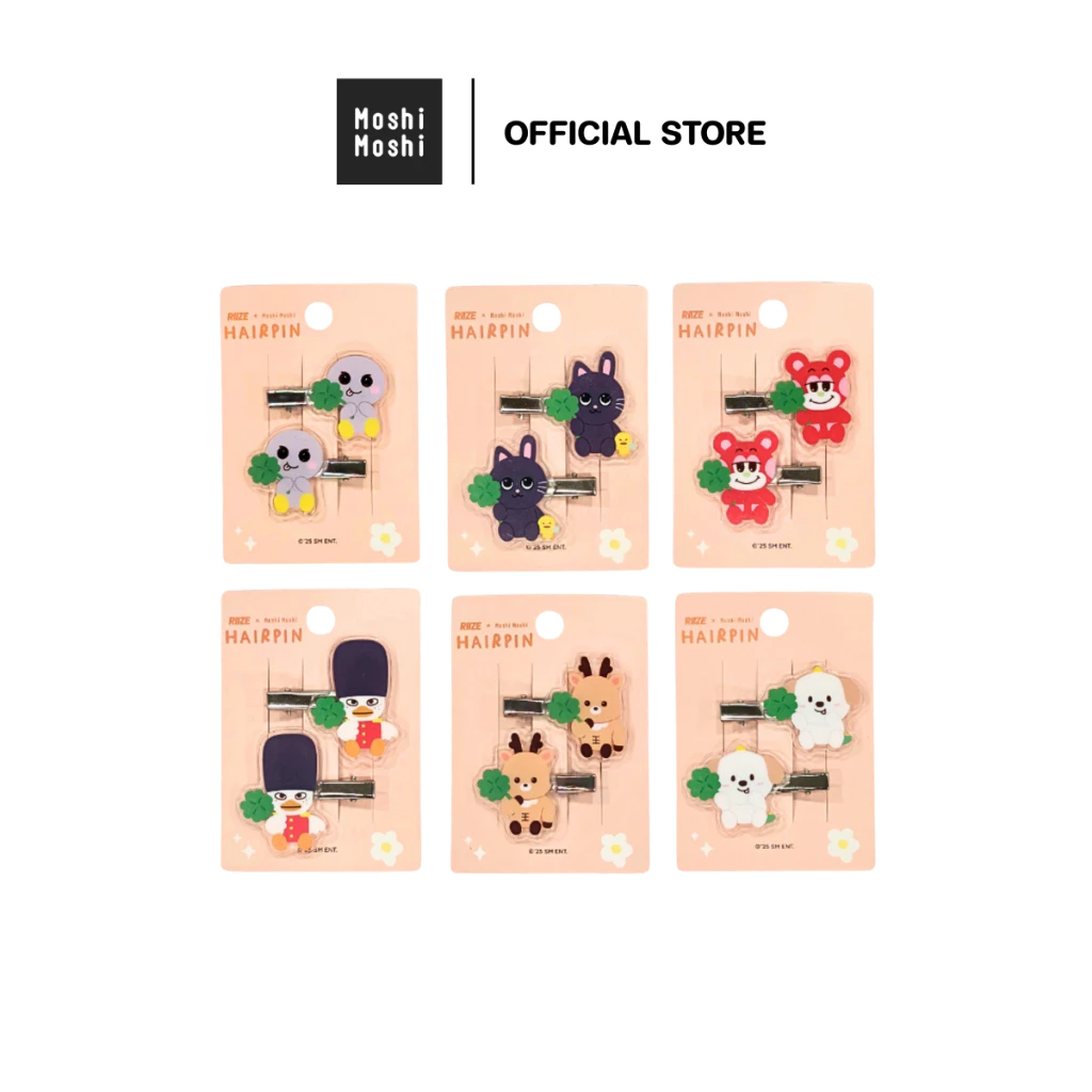 Moshi Moshi x RIIZE Acrylic Hair Clips กิ๊บติดผม ลิขสิทธิ์แท้ รุ่น 6100006695-6700